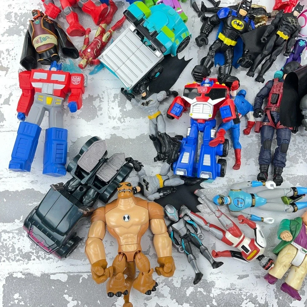 Super Hero Action Figure Lot Bundle Transformers Batman Hulk Marvel Reseller